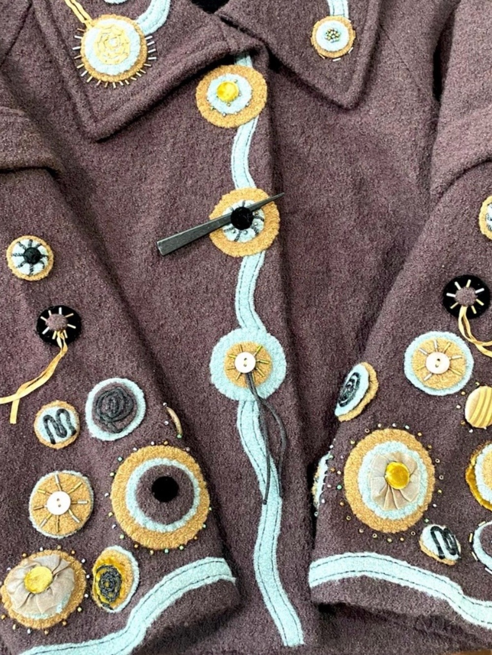 Art to wear Beautifully embellished wool jacket